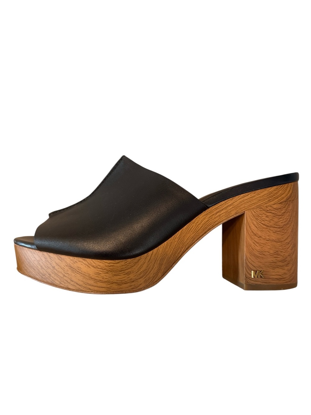 Michael Kors Aldrich Mule Leather Open Toe Clog Size 8.5 Hippe Groovy